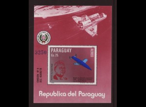 Paraguay: 1983, Blockausgabe Weltraum (Deutsche Raketentechnik, Einzelstück)