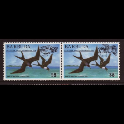 Antigua und Barbuda - Barbuda: 1975, Überdruckausgabe Apollo/Sojus 