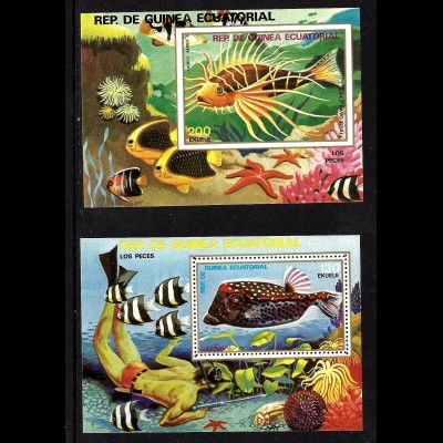 Äquatorial Guinea: 1979, Blockpaar Tropenfische