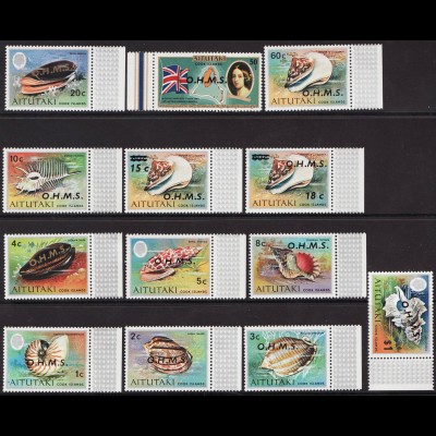 Aitutaki: 1978, Dienstmarken Weichtiere des Meeres (Kurzsatz ohne Endwerte)