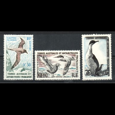 TAAF: 1959, Freimarken (nur Vögel, Höchstwert Wappen fehlt)