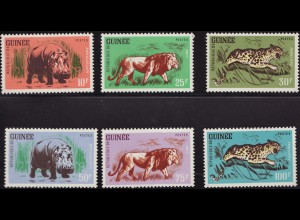 Guinea: 1962, Freimarken Wildtiere
