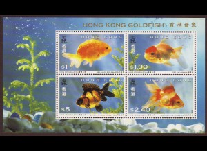 Hongkong: 1993, Blockausgabe Goldfische