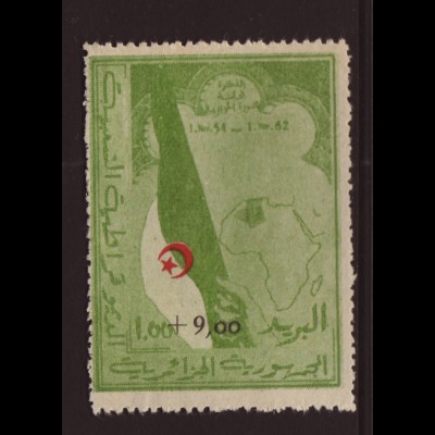 Algerien: 1962, Algerische Revolution (Wohlfahrtsausgabe zugunsten der Waisen, M€ 350,-)