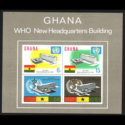 Ghana: 1966, Blockausgabe Weltgesundheitsorganisation WHO