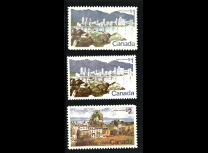 Kanada: 1972/77, Freimarken Städtebilder (dabei 1 $ in beiden Typen)