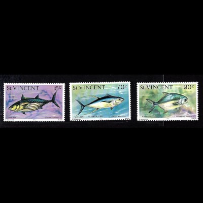 St. Vincent: 1976, Freimarkenergänzungswerte Fische