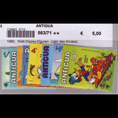Antigua: 1980, Walt-Disney-Figuren (Jahr des Kindes)