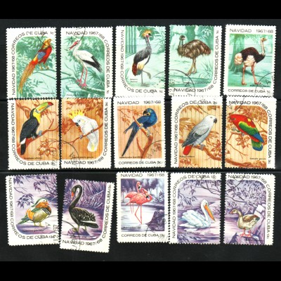 Kuba: 1967, Vögel (Einzelmarken)