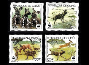 Guinea: 1987, Afrikanischer Wildhund (nur WWF-Ausgabe, ohne Höchstwerte)
