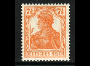 1916, Germania 7½ Pfg. orange (farbgepr. Infla)