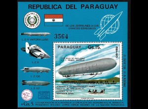 Paraguay: 1975, Blockausgabe Zeppelin LZ 1 (mit Aufdruck Muestra)