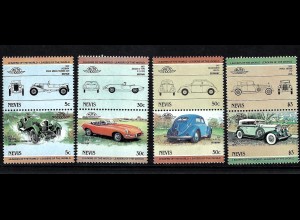Nevis: 1984, Zusammendruckpaare Automobile