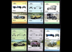 Nevis: 1986, Zusammendruckpaare Automobile