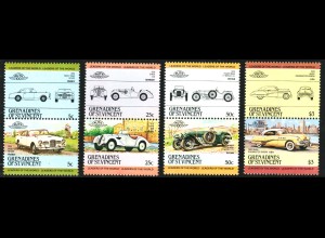St. Vincent / Grenadinen: 1984, Zusammendruckpaare Automobile