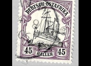 DOA: 1905, Kaiserjacht ohne WZ 45 Heller (farbgepr. Steuer BPP)