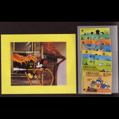 Grenada / Grenadinen: 1979, Walt-Disney-Figuren (Jahr des Kindes, Satz und Blockausgabe)