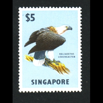Singapur: 1963, Seeadler 5 $ (Höchstwert)