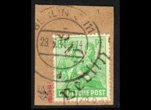 1948, Bezirk 3, 84 Pfg. (sauber gest. Briefstück, gepr. BPP)