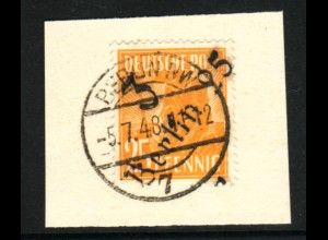SBZ: 1948, Bezirk 3, 25 Pfg. "Berlin 25" (Briefstück, gepr. BPP)