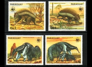 Paraguay: 1988, Ameisenbär und Gürteltier (WWF-Ausgabe)