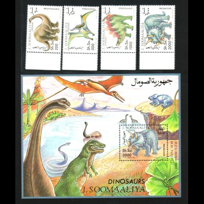 Somalia: 1993, Dinosaurier (Satz und Blockausgabe)