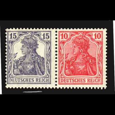 1918, Germania: 15 + 10 (kleiner Falzrest, M€ 180,-)