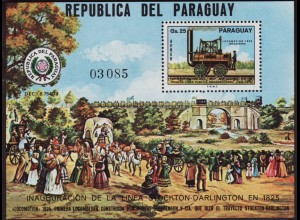 Paraguay: 1976, Blockausgabe Alte Lokomotiven
