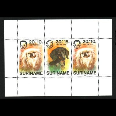 Surinam: 1976, Blockausgabe Hunde