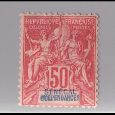 Senegal: 1892, Kolonial-Allegorie 50 C.