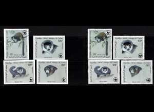 Komoren: 1987, Lemuren (WWF-Ausgabe, gez. und ungezähnt)