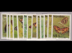 Namibia: 1993, Freimarken Schmetterlinge