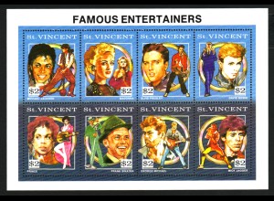 St. Vincent: 1991, Kleinbogen Bekannte Rock- und Popsänger (u. a. Michael Jackson und Elvis)