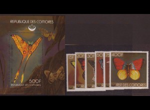 Komoren: 1978, Schmetterlinge (Satz und Blockausgabe)