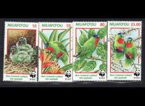 Tonga - Niuafo'ou-Inseln: 1998, Blaukäppchen (Vögel, WWF-Ausgabe)