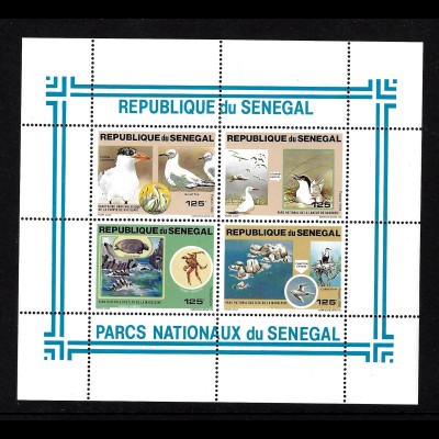 Senegal: 1981, Blockausgabe Nationalparks (überwiegend Vögel)