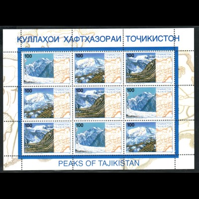 Tadschikistan: 1997, Kleinbogen Pamirgebirge