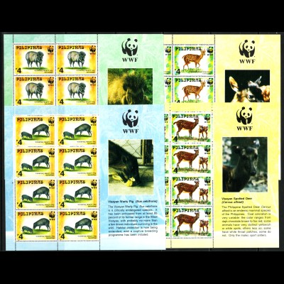 Philippinen: 1997, WWF-Ausgabe (als Kleinbogensatz mit 4 KB zu je 8 Marken)