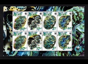 Niue: 2002, Zdr.-Bogen Kleine Riesenmuschel