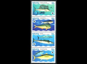 Nauru: 1997, Fische (WWF-Ausgabe, Viererstreifen)