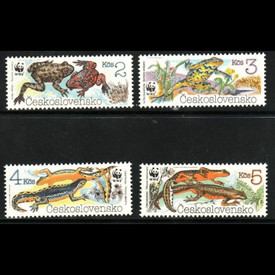 Tschechoslowakei: 1989, Amphibien (WWF-Ausgabe)
