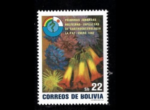 Bolivien: 1982, Gastroenterologentagung (Blumen)