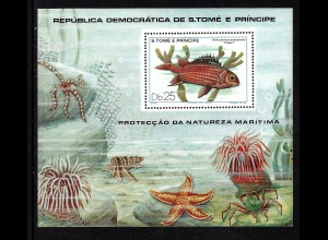 Sao Tomé und Principe: 1979, Blockausgabe Fische