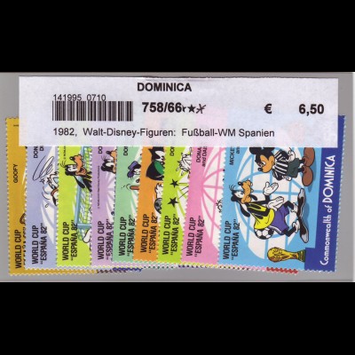 Dominica: 1982, Walt-Disney-Figuren: Fußball-WM Spanien