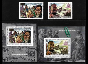 Guinea-Bissau: 1976, 200 Jahre USA (Satz und Blockpaar, u. a. Martin Luther King)