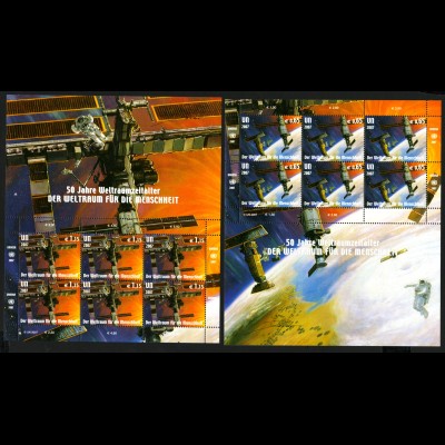 UNO Wien: 2007, Kleinbogensatz 50 Jahre Weltraumfahrt