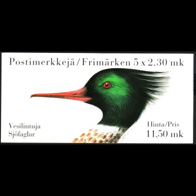 Finnland: 1993, Markenheftchen Wasservögel