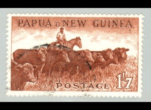Papua Neuguinea: 1958, Rinderherde 1,7 Sh (schwach gestempeltes Einzelstück)