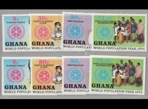 Ghana: 1974, Weltbevölkerungsjahr (gez. und ungezähnt)
