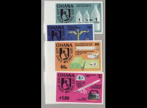 Ghana: 1976, Umstellung auf das metrische System (gez. und ungezähnt)